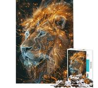 Rompecabezas de 1000 Piezas para Adolescentes con diseño detallado de un león en la Naturaleza Rompecabezas para Adultos Que estimula la Mente Juego de precisión para un desafío difícil (38x52cm)