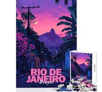 Rompecabezas de 1000 Piezas para Adolescentes con diseño estético de la Ciudad de Río Juego de ingenio de 1000 Piezas Un Gran Regalo para Juegos y Actividades Familiares (50x75cm)