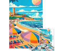 Rompecabezas de 1000 Piezas para Adolescentes con Escena de la Playa de Rimini Juguetes adictivos para Cultivar la Paciencia Juego de ingenio Decoración Gran Regalo (Tamaño 38x26cm)