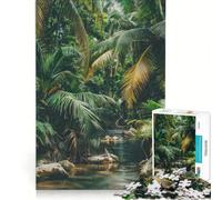 Rompecabezas de 1000 Piezas para Adolescentes con Escena de río Tropical Juguetes para armar interacción Entre Padres e Hijos cumpleaños 38x26cm