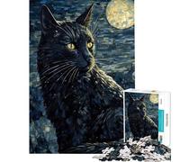 Rompecabezas de 1000 Piezas para Adolescentes con Estampado de Gato y mamá de Van Gogh Un Reto para completar Juego Educativo Familiar para Mayores de 14 años (50x75cm)