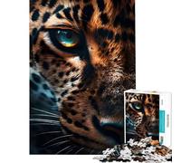 Rompecabezas de 1000 Piezas para Adolescentes con Fascinante diseño de Ojo de Leopardo difícil y desafiante Juego de Montaje Imposible Apto para Mayores de 14 años (50x75cm)
