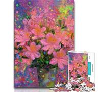 Rompecabezas de 1000 Piezas para Adolescentes con Flores en un jarrón, Ideal para Pasar el rato en casa, con póster y Hoja de Trivia a Juego (75x50cm)