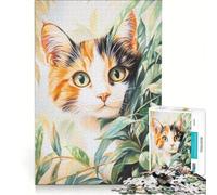 Rompecabezas de 1000 Piezas para Adolescentes con Gatos Curiosos, Juguetes para armar, decoración, Piezas de Formas aleatorias Que encajan Perfectamente 38x26cm