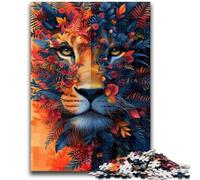 Rompecabezas de 1000 Piezas para Adolescentes con Grafiti de león, desafiante, Divertido y Gracioso, con póster y Hoja de Trivia a Juego, 26x38cm
