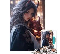Rompecabezas de 1000 Piezas para Adolescentes con Hermosos Juguetes de samuráis y Demonios Juegos educativos Juegos de ingenio Ideal para Parejas Regalo Divertido (tamaño 38x26cm)
