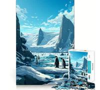 Rompecabezas de 1000 Piezas para Adolescentes con Hermosos pingüinos Juego de Ajuste Juego de Habilidad Mental Tiempo de diversión Relajante Ideal para cumpleaños (38x26cm)