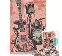 Rompecabezas de 1000 Piezas para Adolescentes con Iconos Musicales Estilo Graffiti, Juegos educativos, ensamblaje de Patrones, colección de Artistas, Bellas Artes 38x52cm