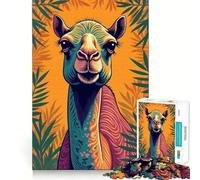 Rompecabezas de 1000 Piezas para Adolescentes con ilustración de Camello Juego de Ajuste Diversión y Entretenimiento Arte de Pared navideño (38x26cm)