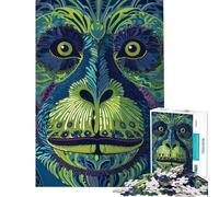Rompecabezas de 1000 Piezas para Adolescentes con ilustración de Cara de Mono Rompecabezas para Adultos Juegos relajantes Decoración (tamaño 38x52cm)
