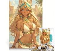 Rompecabezas de 1000 Piezas para Adolescentes con ilustración de Diosa egipcia Estilo Anime Juego de ingenio Decoración Cada Pieza es única 38x26cm