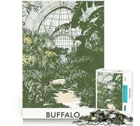 Rompecabezas de 1000 Piezas para Adolescentes con ilustración de Invernadero de búfalo para articulaciones ordenadas Juguete para ejercitar la Mente Juego para Relajarse Regalo Divertido de Navidad