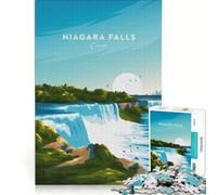 Rompecabezas de 1000 Piezas para Adolescentes con ilustración de Las Cataratas del Niágara, Juego Familiar, decoración de Pared, para Fortalecer el Amor Entre Parejas 38x52cm