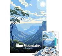 Rompecabezas de 1000 Piezas para Adolescentes con ilustración de Paisaje de Las Montañas Azules de Australia Juego de ingenio Juguete Educativo Regalo Ideal para Juegos y decoración del hogar