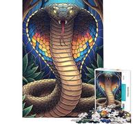Rompecabezas de 1000 Piezas para Adolescentes con ilustración de Serpiente Cobra Colorida Rompecabezas para Adultos con Juego práctico difícil Ideal para Reducir el estrés (38x52cm)