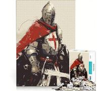 Rompecabezas de 1000 Piezas para Adolescentes con ilustración de un Caballero Cruzado Juego Educativo, Divertido y con Humor cumpleaños y Ocasiones Especiales 50x75cm