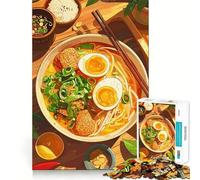 Rompecabezas de 1000 Piezas para Adolescentes con ilustración de un Delicioso tazón de Ramen,Arte de Bordes precisos,Actividad Mental Inteligente,Juego para Pasar un rato Agradable,Regalo