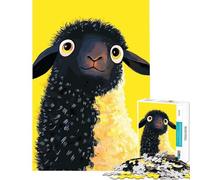 Rompecabezas de 1000 Piezas para Adolescentes con ilustración de una Linda Oveja Negra Juguetes educativos Juegos imposibles para divertirse en Familia Regalo Ideal para cumpleaños (tamaño 75x50cm)