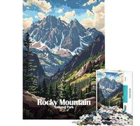 Rompecabezas de 1000 Piezas para Adolescentes con ilustración del Parque Nacional de Las Montañas Rocosas Juegos relajantes Juguetes adictivos para Cultivar la Paciencia Obra de Arte o Decorar