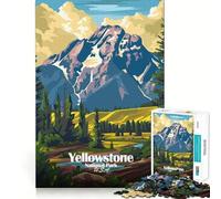 Rompecabezas de 1000 Piezas para Adolescentes con ilustración del Parque Nacional de Yellowstone Ideal para armar, ejercitar la Mente, Jugar y Relajarse Regalo Divertido de Navidad (38x52cm)