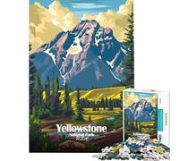 Rompecabezas de 1000 Piezas para Adolescentes con ilustración del Parque Nacional de Yellowstone Juego Educativo desafío Juguete Juego Relajante análisis y lógica Excelentes Regalos y Juguetes