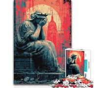 Rompecabezas de 1000 Piezas para Adolescentes con la Estatua de la Libertad Envejecida Carrera de Velocidad Manual niños Mayores de 14 años (tamaño 38x52cm)