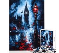 Rompecabezas de 1000 Piezas para Adolescentes con la Imagen de la Niebla de Londres y el Big Ben Ideal como decoración de Pared Regalo Divertido Juego Familiar con Piezas aleatorias Que se entrelazan