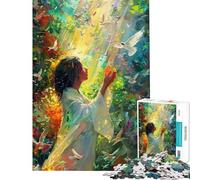 Rompecabezas de 1000 Piezas para Adolescentes con la Pintura Alabado Sea el Señor Juguetes antiestrés para Adultos Ideales para divertirse en Familia o en casa (tamaño 38x52cm)