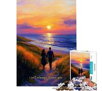 Rompecabezas de 1000 Piezas para Adolescentes con Lindas Frases de Amor para Parejas Un Reto para completar Decoración Juegos relajantes para Mayores de 14 años (50x75cm)