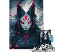 Rompecabezas de 1000 Piezas para Adolescentes con máscara de espíritu de Zorro Actividades Digitales Divertidas para Hacer en casa Mejora la Memoria Juguete Decorativo para Pared para Mayores