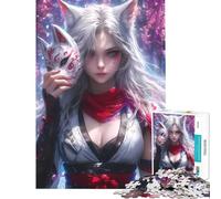 Rompecabezas de 1000 Piezas para Adolescentes con máscara de Zorro de Serenity Gaming para cumpleaños Navidad Difícil Juegos Familiares para Mayores de 14 años (50x75cm)