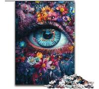 Rompecabezas de 1000 Piezas para Adolescentes con Ojos de Flores, Apto para Mayores de 14 años, Juegos educativos, Regalo de Amigo Invisible tamaño 50x75cm