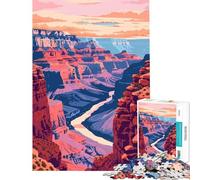 Rompecabezas de 1000 Piezas para Adolescentes con Paisaje del Gran Cañón Juguete Educativo y práctico para divertirse en Familia Ideas de Regalos (Tamaño 38x52cm)