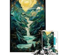 Rompecabezas de 1000 Piezas para Adolescentes con Paisaje mítico Surrealista Rompecabezas para Adultos Juguetes de Bricolaje para análisis y lógica cumpleaños (tamaño 50x75cm)