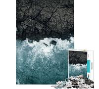 Rompecabezas de 1000 Piezas para Adolescentes con Paisaje oceánico Rompecabezas fotográfico Juguetes DIY Decoración de Pared cumpleaños y Navidad (tamaño 38x26cm)