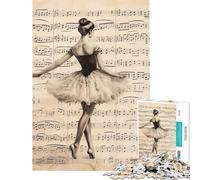 Rompecabezas de 1000 Piezas para Adolescentes con partituras de Bailarinas Juguetes educativos para Aprender Juegos relajantes Regalo de cumpleaños (tamaño 38x52cm)