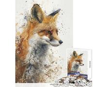 Rompecabezas de 1000 Piezas para Adolescentes con Perfil de Zorro rústico Juegos relajantes para Toda la Familia Juguetes de Bricolaje Entrena tu Cerebro y Tus Manos (50x75cm)