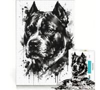 Rompecabezas de 1000 Piezas para Adolescentes con póster de American Staffordshire Terrier Juguetes para armar desafiante para completar Regalo de cumpleaños Regalos de Viaje 38x52cm