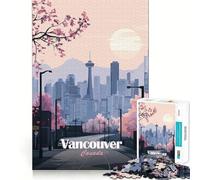 Rompecabezas de 1000 Piezas para Adolescentes con póster del Horizonte de Vancouver Decoración Ideal para armar Juguete para ejercitar la Mente Juego para Relajarse Regalo Divertido de Navidad