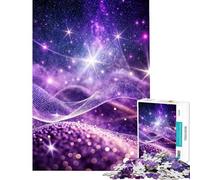 Rompecabezas de 1000 Piezas para Adolescentes con Purpurina Morada y chispas Rompecabezas para Adultos Juegos Divertidos Ideales para Pasar el Tiempo en casa cumpleaños y Regalos