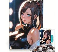 Rompecabezas de 1000 Piezas para Adolescentes con Retrato de Chica Anime, Juego Educativo, Entrena tu Cerebro y Tus Manos, Regalo para Amigos y Familiares 38x26cm