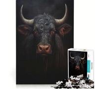 Rompecabezas de 1000 Piezas para Adolescentes con Retrato de Toro y Vaca, Juguetes para armar, decoración, Piezas de Formas aleatorias Que encajan Perfectamente, 38x52cm