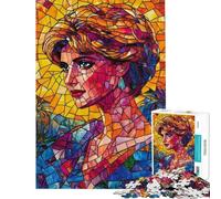 Rompecabezas de 1000 Piezas para Adolescentes con Retrato en Mosaico de la Princesa Diana Rompecabezas para Adultos Juegos relajantes para Mejorar la Memoria Ideal para cumpleaños y Navidad (50x75cm)