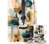Rompecabezas de 1000 Piezas para Adolescentes con Ritmo de Guitarra Vibrante Juguetes de decoración para el hogar Grandes Regalos y Juguetes Juego Familiar interacción Entre Padres e Hijos 38x26cm