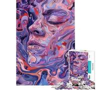 Rompecabezas de 1000 Piezas para Adolescentes con Rostro Abstracto en espirales Rompecabezas para Adultos Juguete Decorativo para Pared Ideal para Mejorar la Memoria Regalos de cumpleaños y únicos