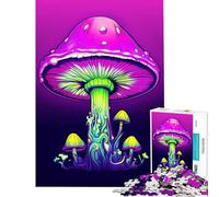 Rompecabezas de 1000 Piezas para Adolescentes con Setas psicodélicas Luminosas Juego práctico Que estimula la Inteligencia Juguetes adictivos Regalo Ideal para Mujeres (tamaño 38x52cm)