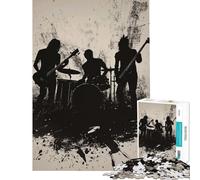 Rompecabezas de 1000 Piezas para Adolescentes con Siluetas de Bandas de Rock Juegos Divertidos y adictivos para Cultivar la Paciencia Regalos para Hombres y Mujeres Divertido y con Humor (38x26cm)