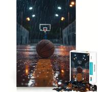 Rompecabezas de 1000 Piezas para Adolescentes,con temática de Baloncesto,Nostalgia,Arte de Bordes precisos,resolución de Problemas,diversión,Tiempo Acogedor,Juego,decoración navideña (38x52cm)