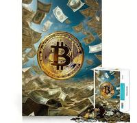 Rompecabezas de 1000 Piezas para Adolescentes con temática de Bitcoin y criptomonedas Juego desarrollar la Agilidad Mental, Relajarse y divertirse en cumpleaños