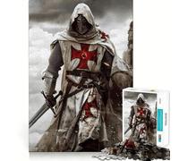 Rompecabezas de 1000 Piezas para Adolescentes con temática de Caballeros templarios Juguete para ejercitar la Mente Juego en Grupo Corte de precisión Regalo Ideal para Festivales 38x26cm